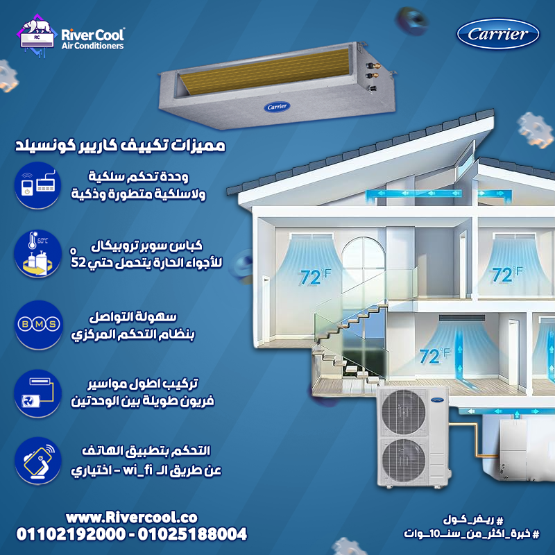 تكييف كاريير كونسيلد مميزات التكييف