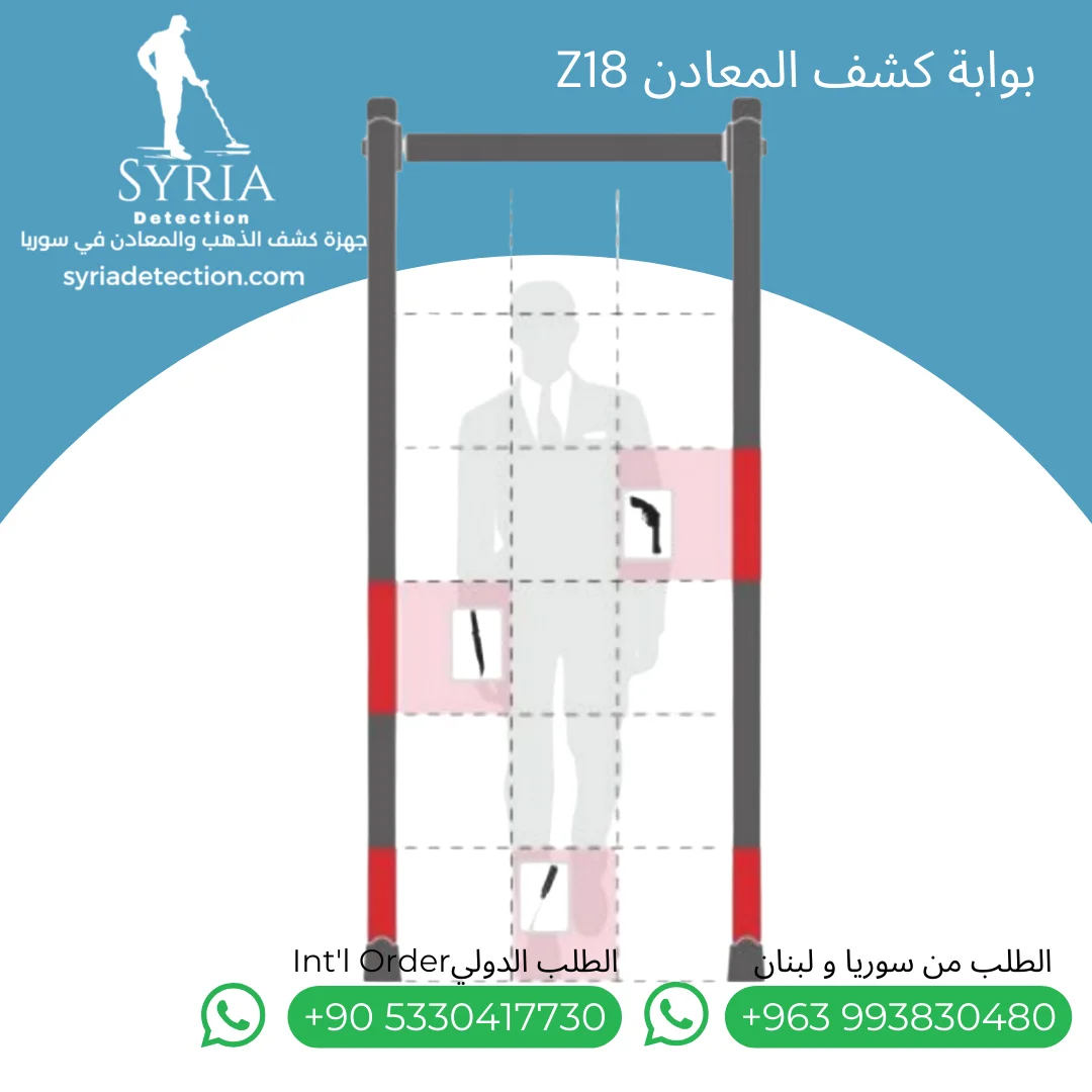 Z18 بوابة كشف المعادن متعددة المناطق من الشركة السورية لأجهزة كشف الذهب والمعادن الموثوقة 2